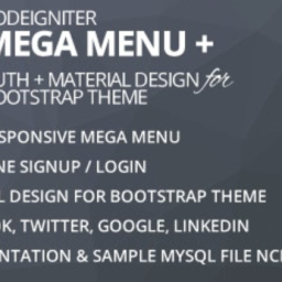 Mega Menu for CodeIgniter + ion-auth + Material Design for Bootstrap Theme v1.0